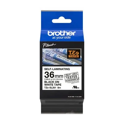 Produktbild von Brother TZe-SL261 - Selbstklebend - Schwarz auf Weiß - Rolle (3,6 cm x 8 m) 1 Kassette(n) laminiertes Band - für P-Touch PT-D800W, PT-P900W, PT-P950NW