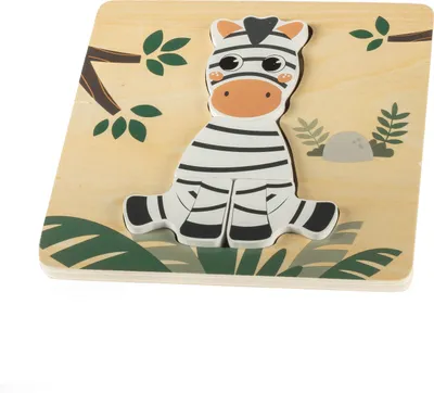 Zdjęcie produktu dla ZOPA Drewniane puzzle małe, Zebra