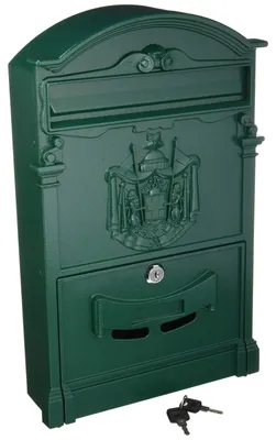 Zdjęcie produktu dla Skrzynka na listy - Zielona - Odlew aluminiowy - 26 x 9 x 41 cm