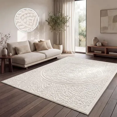 Produktbild von Paco Home Outdoor Teppich Wetterfest Balkon Wohnzimmer Boho Orientalisch Florales Muster 160x220 cm