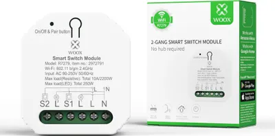 Produktbild von WOOX R7279 WiFi Smart Switch 2-Gang