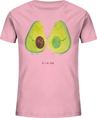 Produktbild von Mr. & Mrs. Panda Teenager T-Shirt Avocado Pärchen 7-8 Jahre (122/128) - Baumwolle Pink - Geschenk, Kindershirt, Geburt, Kleinkinder, Kinder Bio, Jungen, Avocados, Öko