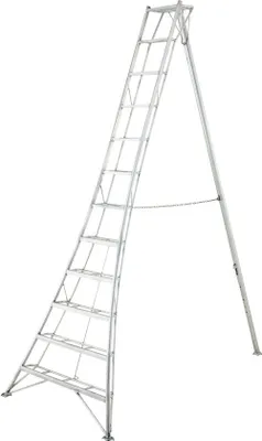 Produktbild von Niwaki Aluminium 3-Holm-Gartenleiter Silber 272x148x360 cm