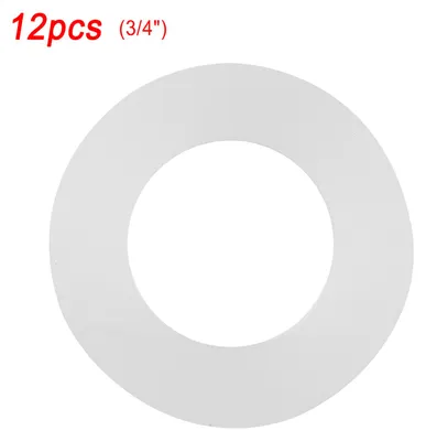Produktbild von 12 Stück Flachdichtung, weiße Silikon-O-Ring-Dichtungsscheiben für Balgschläuche (3/4 Zoll)