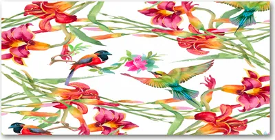 Produktbild von Tulup® Leinwandbild - 140x70 cm - Wandkunst - Drucke auf Leinwand - Leinwanddruck  - Tiere - Mehrfarbig - Exotische Vögel