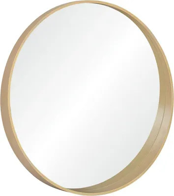 Image de Miroir rond en chêne VALI