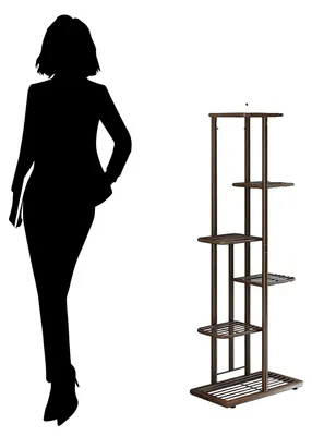 Image de Étagère à plantes, design multi-étages, polyvalente pour une utilisation intérieure et extérieure, modèle ES 6
