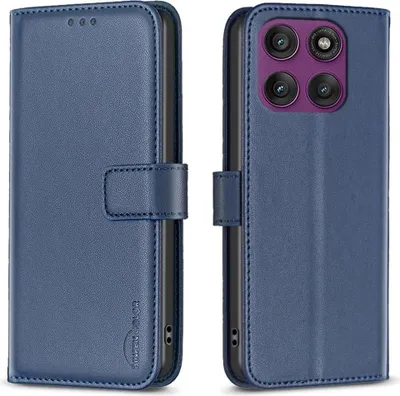 Produktbild von Motorola Edge 60 Pro Hülle - BINFEN Klapphülle - Blau