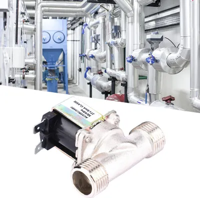 Imagen del producto de Válvula solenoide eléctrica de latón, modelo AC220/240V, conexión G1/2, normalmente cerrada, para entrada de agua