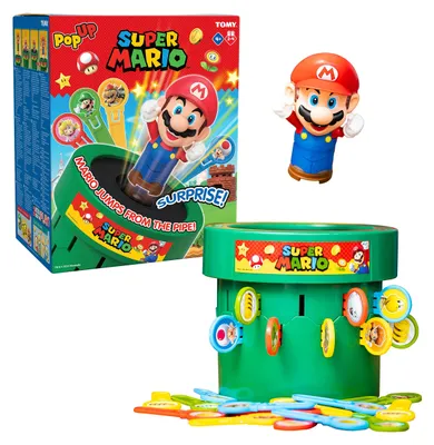 Productafbeelding van Tomy Pop Up Mario, bordspel, bevordert fijne motoriek, geschikt voor kinderen vanaf 4 jaar, familiespel