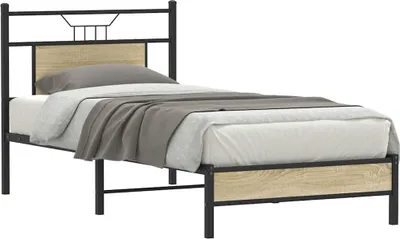 Obrázek produktu pro vidaXL Rám postele bez matrace Sonoma dub 80x200 cm materiál na bázi dřeva