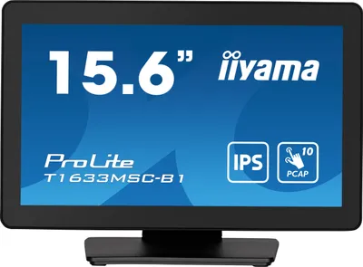 Zdjęcie produktu dla iiyama ProLite T1633MSC-B1, 39,6 cm (15.6"), 1920 x 1080 px, Full HD, LCD, 5 ms, Czarny