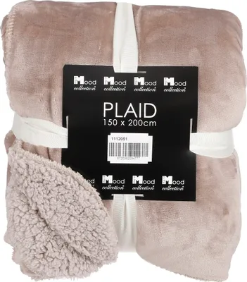 Zdjęcie produktu dla Mica Decorations Mardy przytulny koc - L200 x W150 cm - Poliester - Beżowy