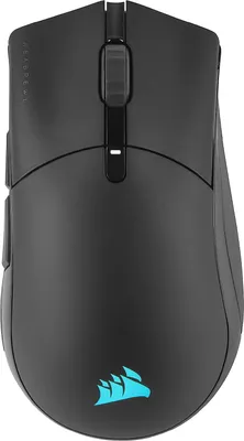 Produktbild von Corsair SABRE RGB PRO WIRELESS CHAMPION, rechts, Optisch, RF Wireless + Bluetooth + USB Type-A, 26000 DPI, Schwarz