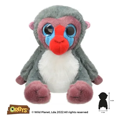 Produktbild von Orbys Plüschtier Mandrill, handgefertigt, 16x17x16 cm, für Babys ab 0 Jahre