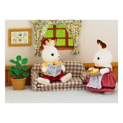 Produktbild von Sylvanian Families Schokoladenhasen Vater mit Sofa