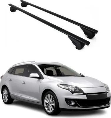 Image de Barres de toit Transversales pour Renault Megane 2009-2016 Fer Noir