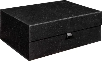 Produktbild von Luxus Geschenkbox, Magnetbox GLITZER SCHWARZ Format 40x30x15cm 1 St.