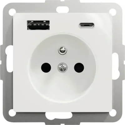 Obrázek produktu pro Zásuvka Schneider Electric Sedna AMSDD111072 2P+E s 2xUSB A+C bílá
