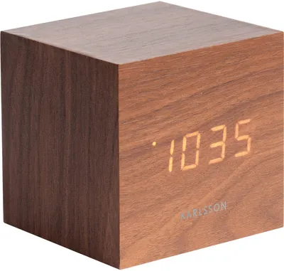 Immagine prodotto di Karlsson - Sveglia Mini Cube - Legno scuro