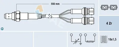 Produktbild von FAE Lambdasonde passend für PEUGEOT 306 Schrägheck (7A, 7C, N3, N5) Regelsonde 77126