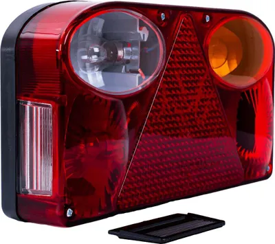 Produktbild von FRISTOM FT-088 Rückleuchte rechts, 12 V Glühbirne, 5-Pin Bajonett, 238x 138x 55 mm, 6 Funktionen, E9 für Anhänger und Lkw