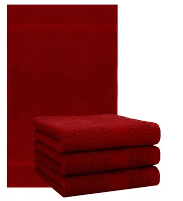 Produktbild von Betz 4 Stück Handtücher 50x100 cm PREMIUM  100% Baumwolle  Farbe: rubinrot
