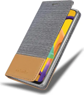 Image de Cadorabo Housse pour Samsung Galaxy M21 / M30s Housse en gris Housse pour portable Etui Book Case Cover