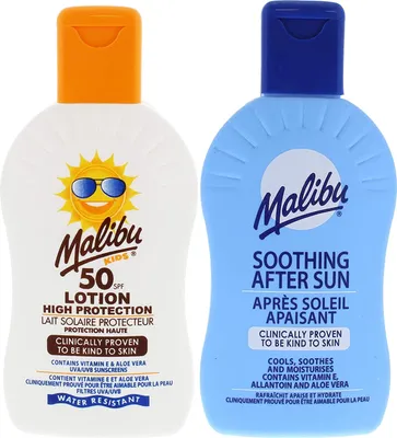 Image de Malibu -Baume protecteur pour enfants SPF50 200 ml + Baume après bronzage de 200 ml