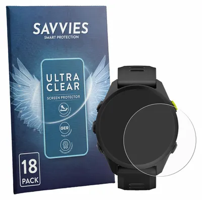 Produktbild von 18x Für Garmin Forerunner 70/170/170 Music Schutzfolie Savvies Displayschutz Display Schutz Folie Klar Transparent