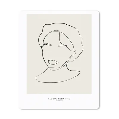 Produktbild von MuchoWow® Mauspad Mousepad Text - Zitate - Strichzeichnungen - Frauen 30x40 cm - Mousepads - Maus Mat - Pad - Mausunterlage - Mausmatten