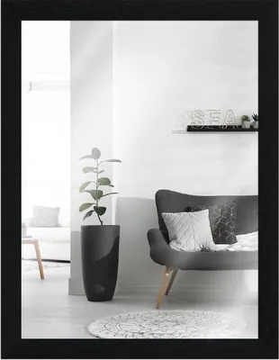 Produktbild von MendeFrames Wandspiegel H980 schwarz gemasert 60x90 cm