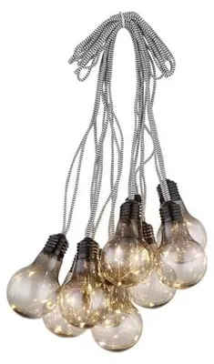 Globus mit LED-Lichterkette, 10 Lampen, schwarz, 1 Stück
