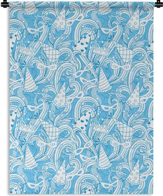 Produktbild von MuchoWow® Wandteppich Wandbehang Muster - Karneval - Maske 120x160 cm Tapisserie Dekoration Wandtuch - Wohnzimmer - Moderne