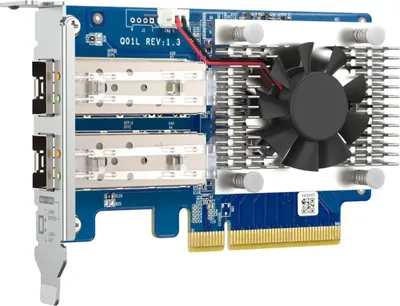 Produktbild von QNAP QXG-10G2SF-NXE - Erweiterungsmodul - PCIe 3.0 x8 Low-Profile - Gigabit Ethernet / 10 Gigabit SFP+ x 2