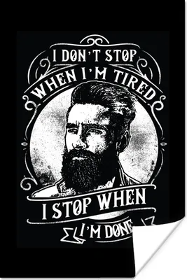 Produktbild von MuchoWow® Poster Mancave - Männer - Bart - Vintage 120x180 cm - Kunstposter