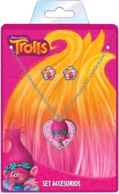 Obrázek produktu pro Sada šperků Trolls - řemeslná sada náhrdelníku a náušnic ve stylu Trolls