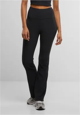 Obrázek produktu pro Dámské leginy Urban Classics Ladies Flared Leggings Rib black - XL