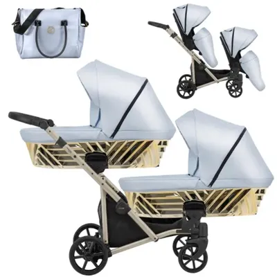 Produktbild von Kunert Ivento DUO GLAM 2in1 – Premium-Zwillingswagen – Farbe: IVE-20 Eco…