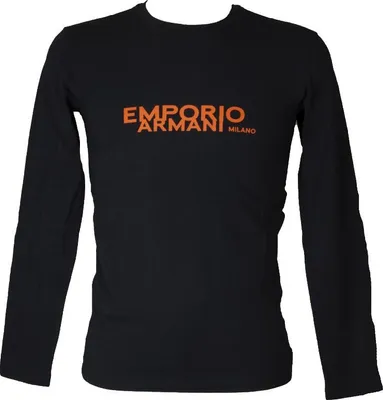 Immagine prodotto di T-shirt uomo EMPORIO ARMANI maglia manica lunga girocollo col logo davanti cotone elasticizzato articolo 111023 2F725, EUR M - CN 170/92A - BR M - MX M, Cotone 95%,Spandex 5%