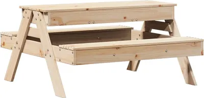 Produktbild von vidaXL Picknicktisch mit Sandkasten für Kinder Massivholz Kiefer