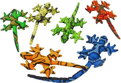 Produktbild von Handgefertigte Sandtiere aus Stoff – ca. 7 cm, Modell:Gekko