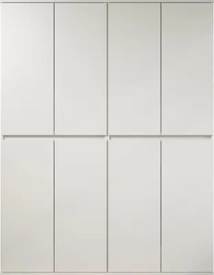 Produktbild von trendteam Garderobe Multifunktionsschrank Nevada 8-Türig Weiß Melamin B/H/T ca. 148/191/34 cm