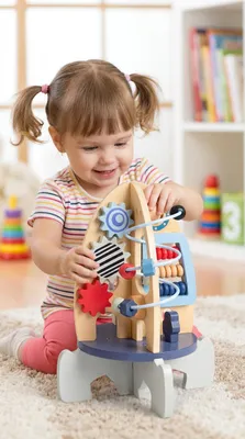 Produktbild von Montessori Holzspielzeug Rakete 5-in-1 – Motorikspielzeug für Kinder 1-3 Jahre