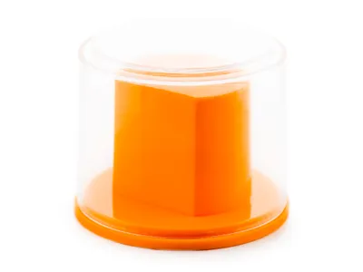 Zdjęcie produktu dla Prezentowe pudełko na zegarek - plastikowe pomarańczowe
