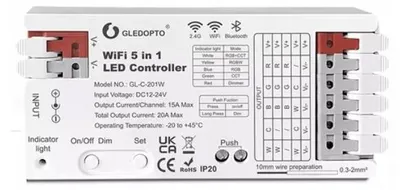 Produktbild von Tuya 5-in-1 WiFi LED-Controller 12V-24V Smart Life