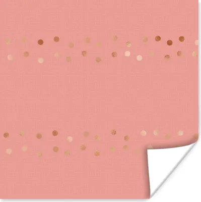 Produktbild von MuchoWow® Poster Muster - Punkte - Rosa 50x50 cm - Wohnzimmerdekoration