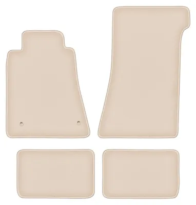 Produktbild von Velours-Fußmatten für Mercedes SL R107 bez katalizatora 1971-1989 (Coupé) – 4-tlg, Beige, passgenau – Wielganizator FORTUNA