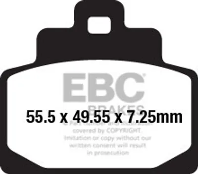 Zdjęcie produktu dla Klocki hamulcowe EBC SFA681HH skuterowe (kpl. na 1 tarcze)