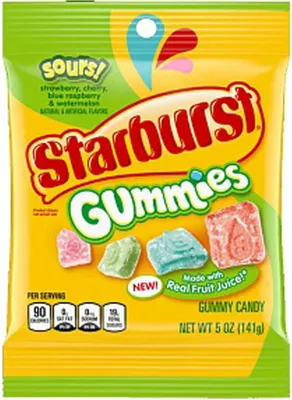 Immagine prodotto di Starburst Gummies Sours! 141g